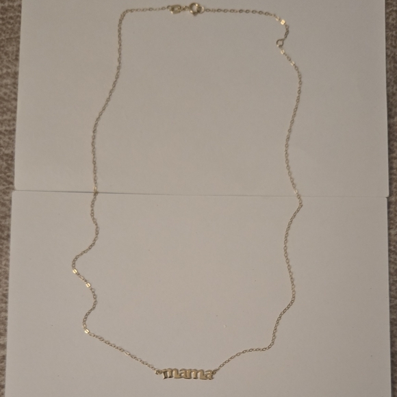 14 K Gold 'Mama' Necklace